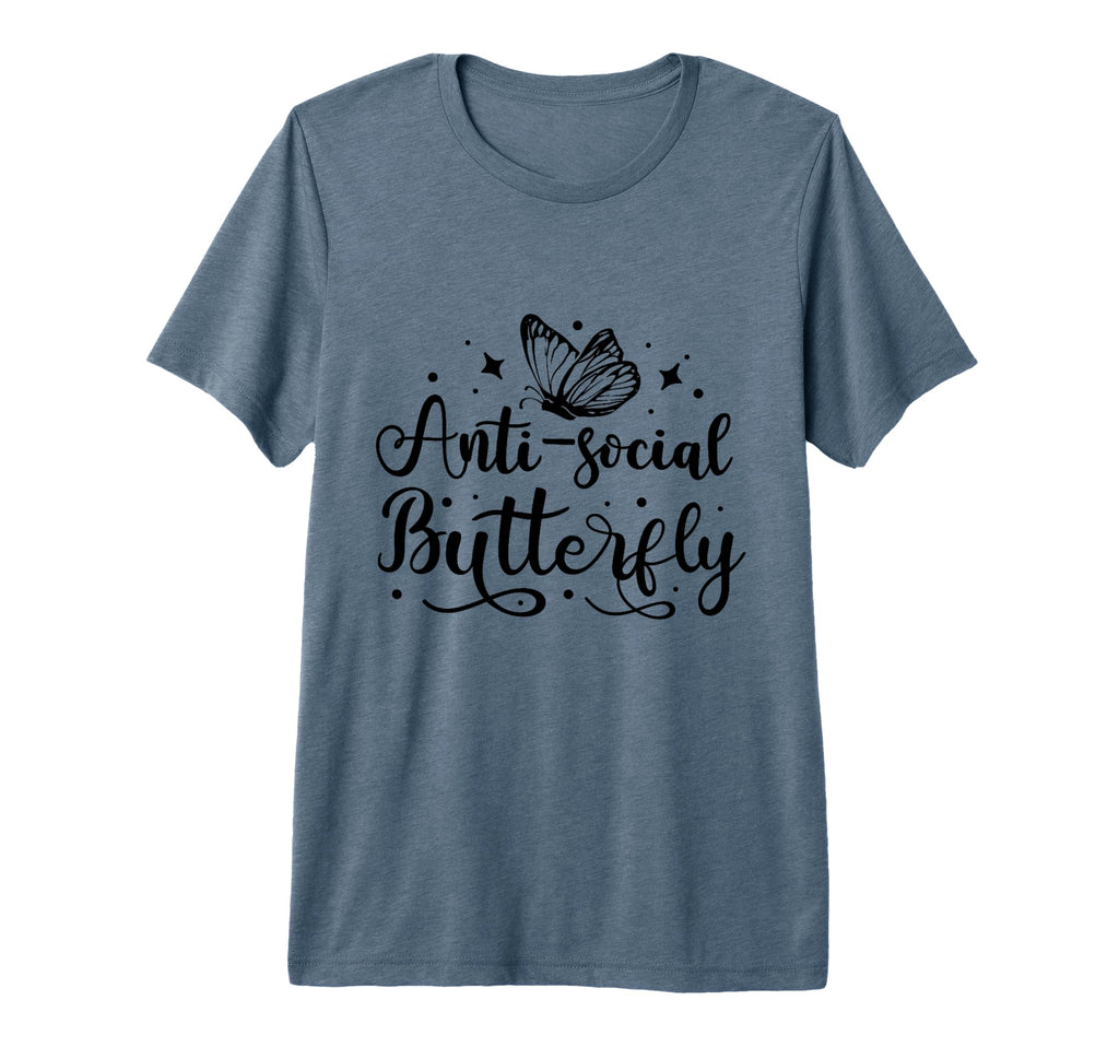 Anti Social Butterfly Magical Goth T-Shirt - Fun Novelty Design for Adults - T-Shirt, Sweatshirt, Hoodie