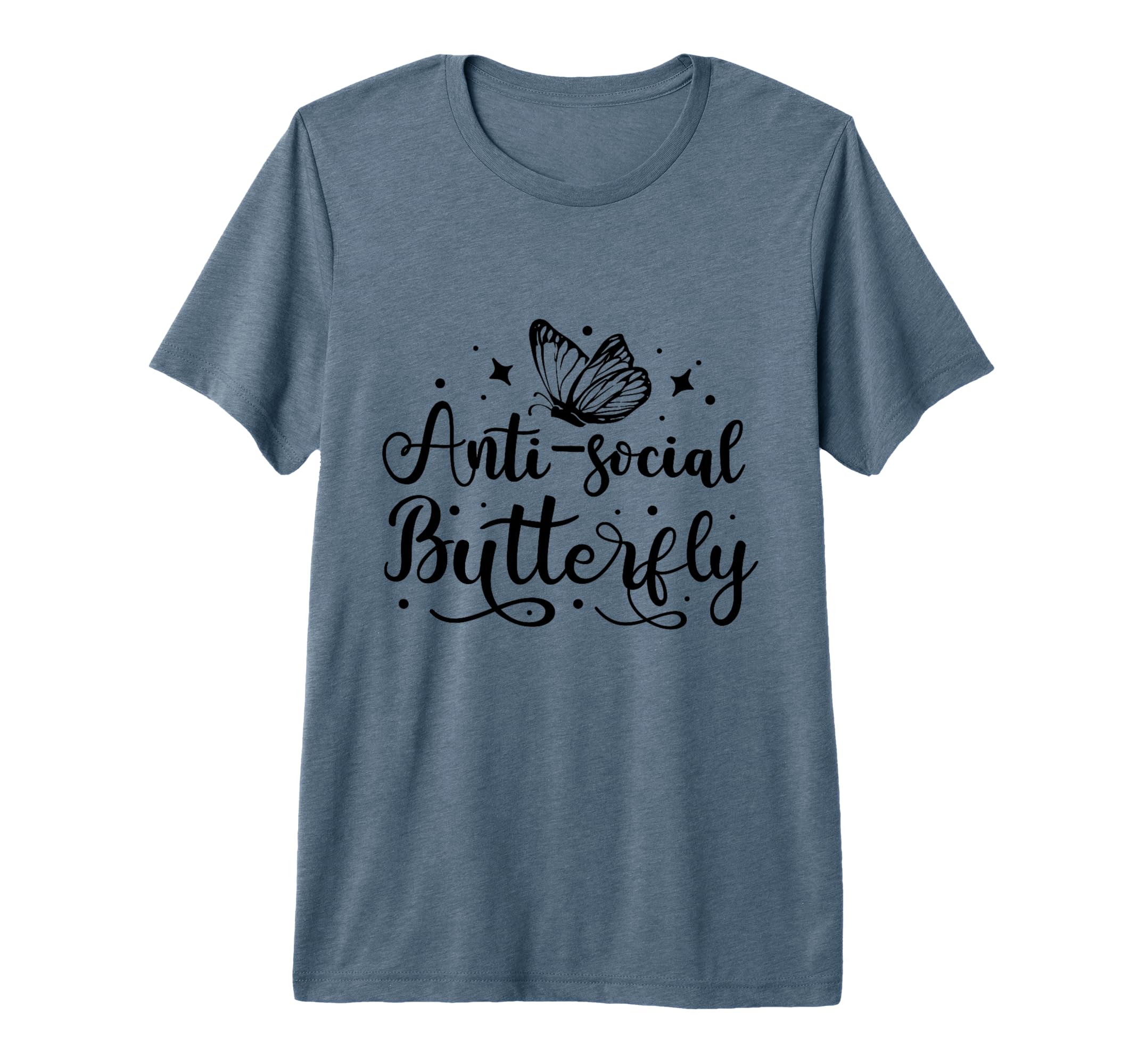 Anti Social Butterfly Magical Goth T-Shirt - Fun Novelty Design for Adults - T-Shirt, Sweatshirt, Hoodie