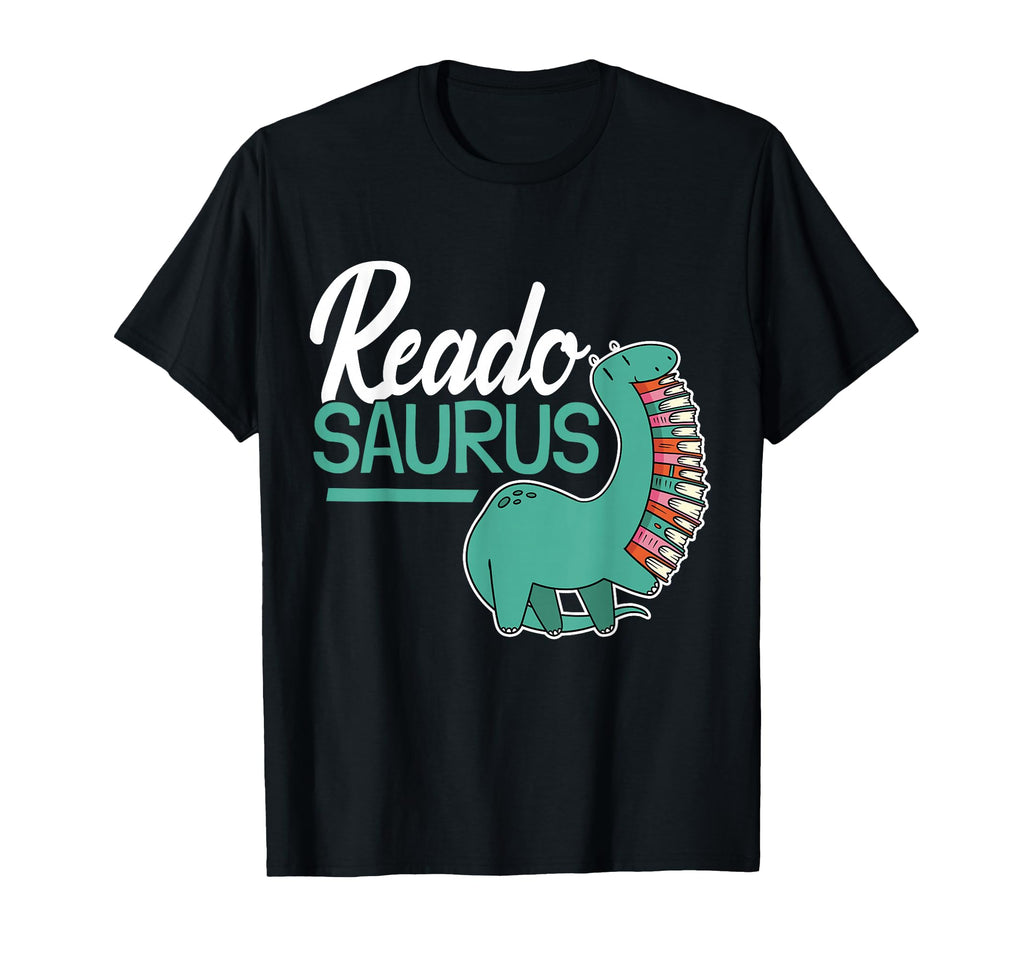Dinosaur Reading Books Readosaurus Bookworm T-Shirt - Graphic Print Unisex - T-Shirt, Sweatshirt, Hoodie