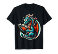 Dragon Reading Book Dragon Enthusiast T-Shirt - Streetwear Style Unisex - T-Shirt, Sweatshirt, Hoodie