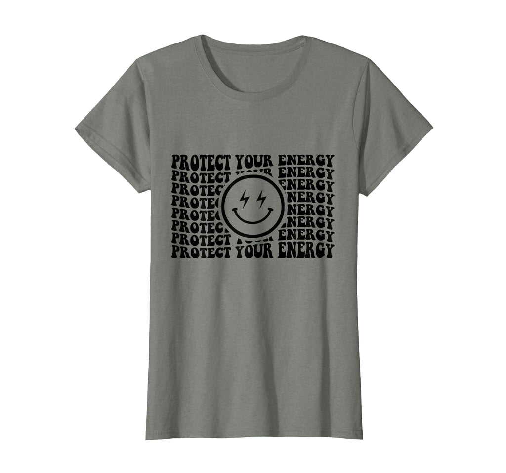 Protect Your Energy Groovy Happy Face T-Shirt - Streetwear Style for Adults - T-Shirt, Sweatshirt, Hoodie
