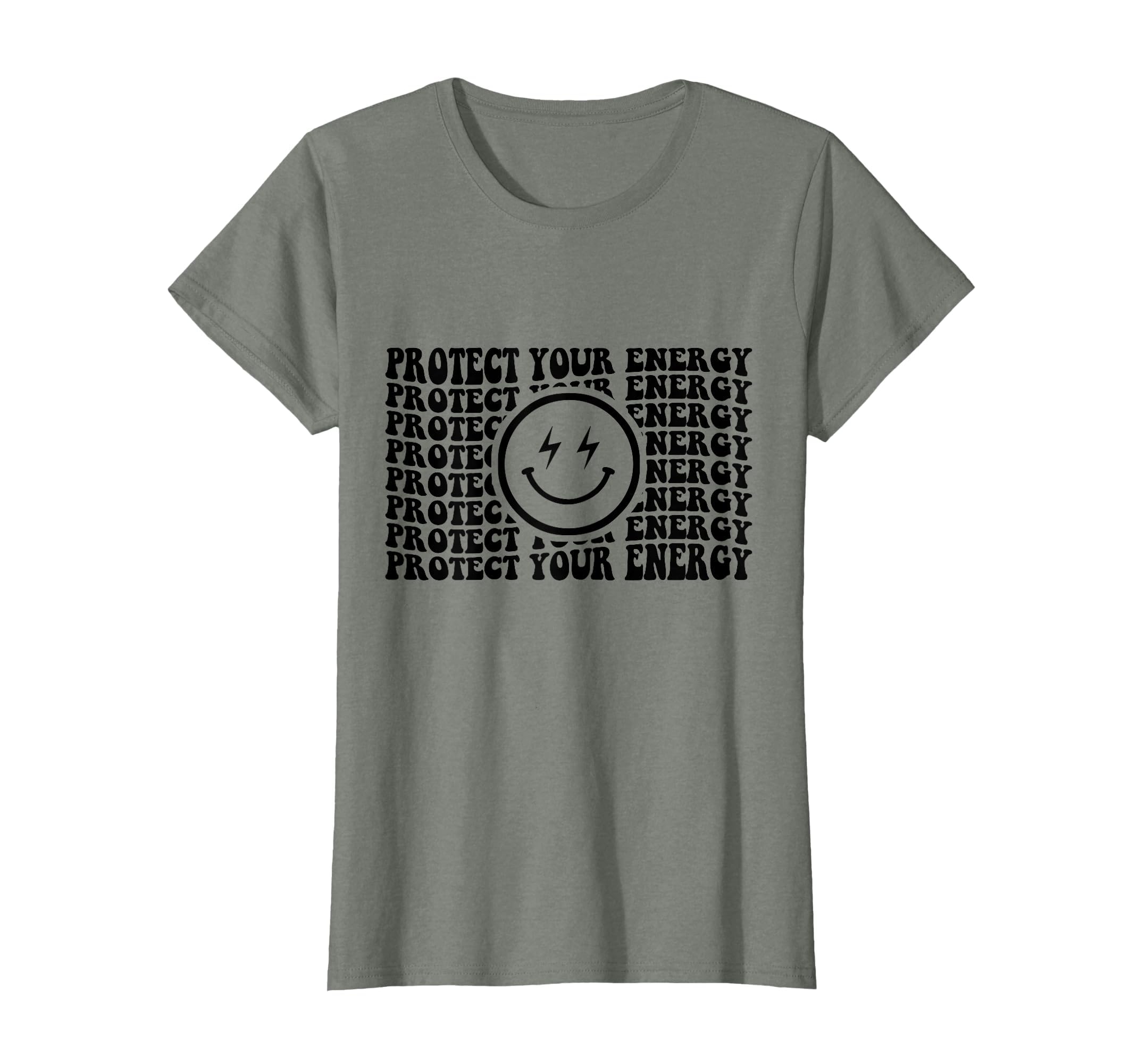 Protect Your Energy Groovy Happy Face T-Shirt - Streetwear Style for Adults - T-Shirt, Sweatshirt, Hoodie