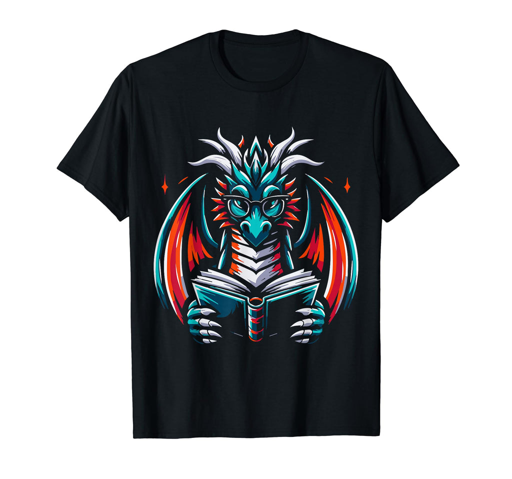 Dragon Reading Book Dragon Enthusiast T-Shirt - Streetwear Style Men Women - T-Shirt, Sweatshirt, Hoodie