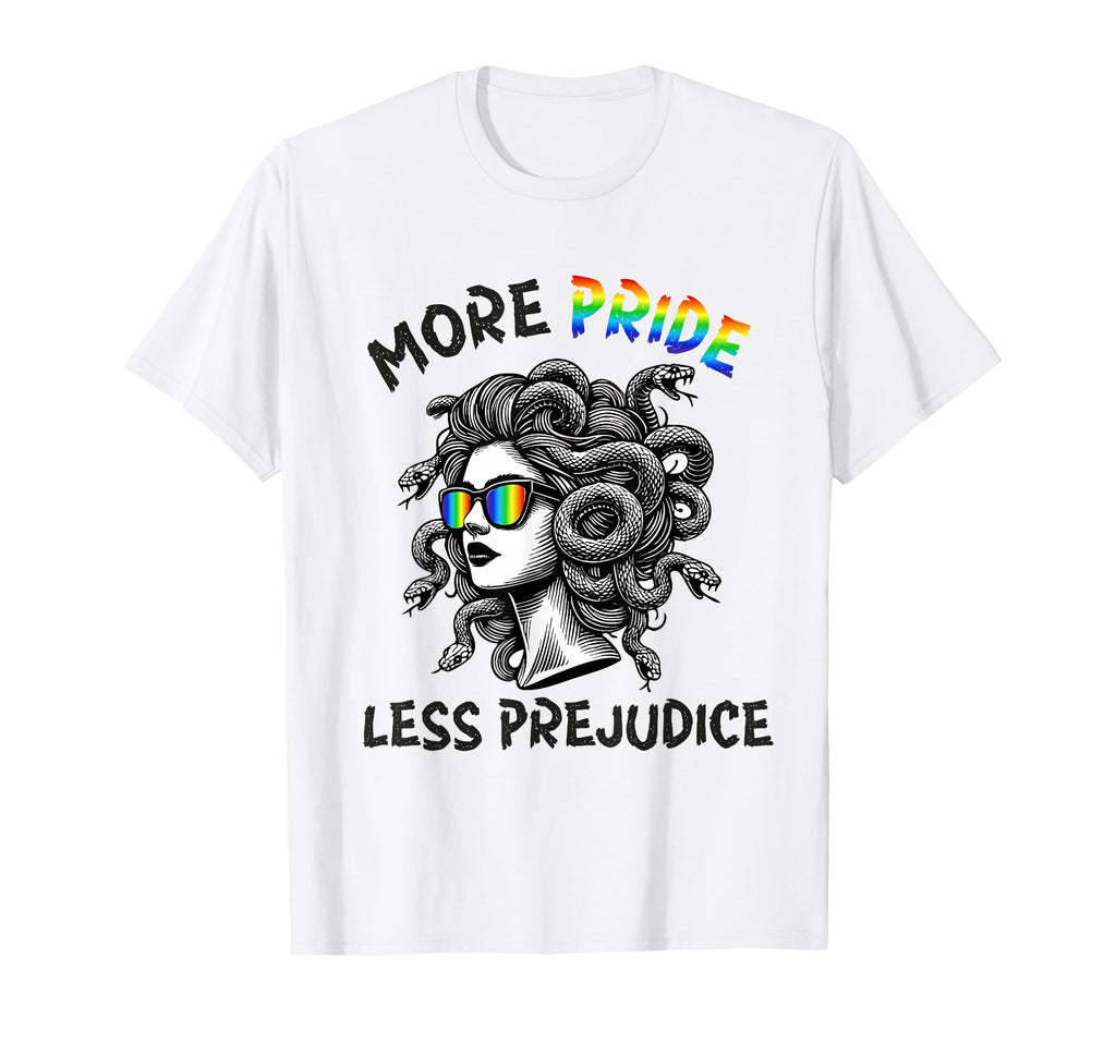 More Pride Less Prejudice Lgbt Pride Month T-Shirt - Trendy Graphic Unisex - T-Shirt, Sweatshirt, Hoodie