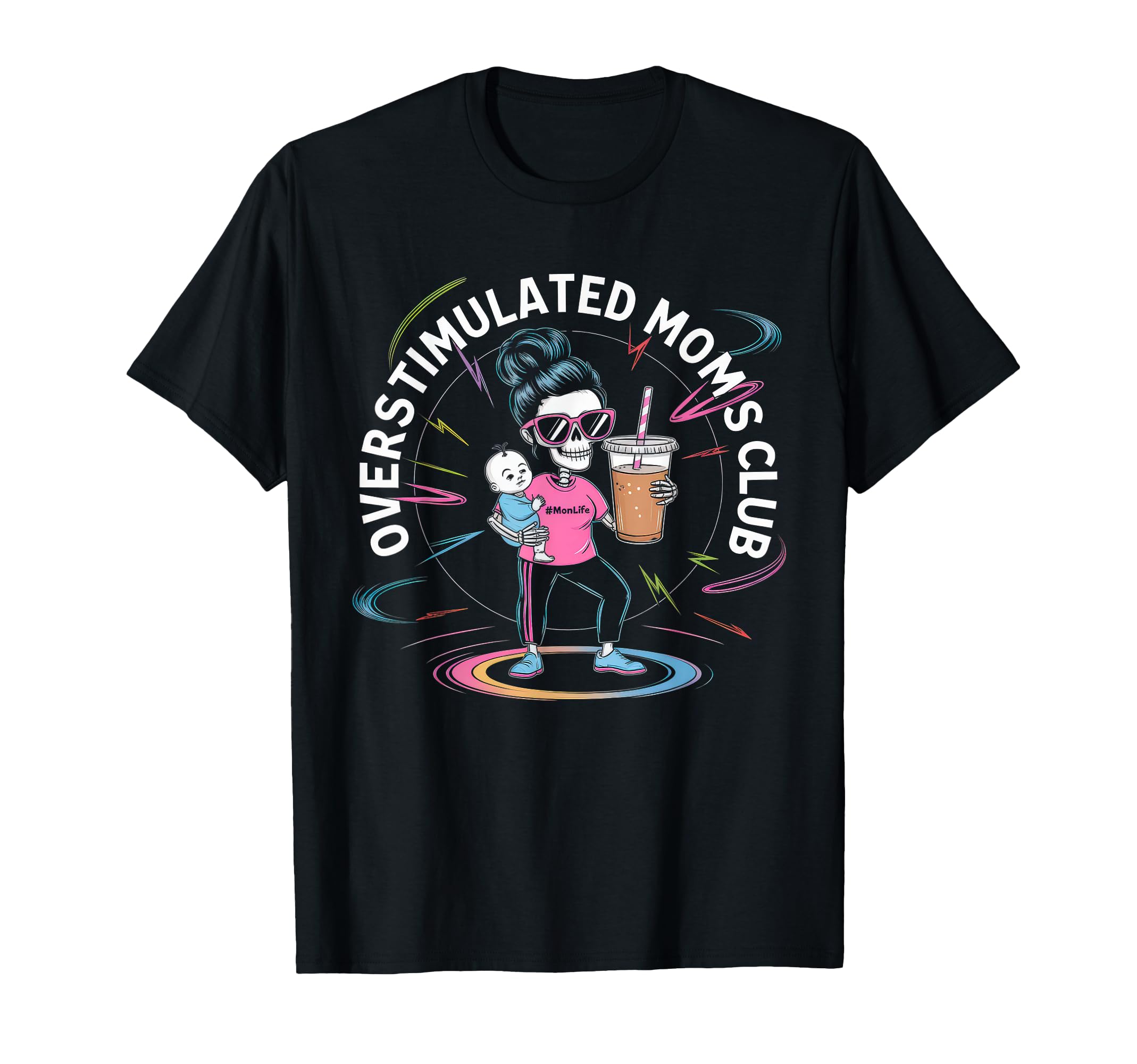 Overstimulated Moms Club Mom Depression T-Shirt - Graphic Print for Adults - T-Shirt, Sweatshirt, Hoodie