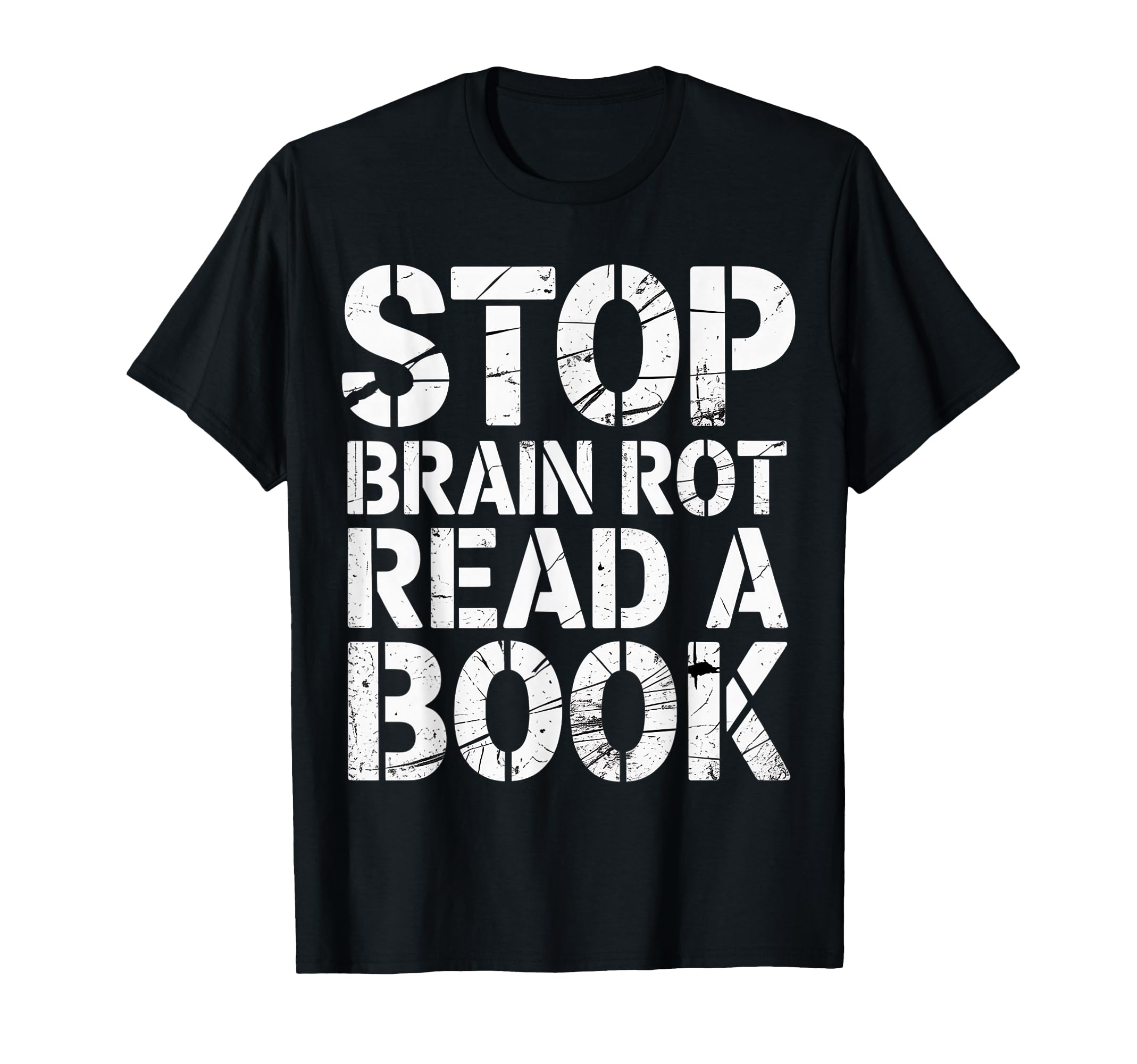 Stop Brain Rot Read Book Bookworm Reader T-Shirt - Graphic Print for Adults - T-Shirt, Sweatshirt, Hoodie