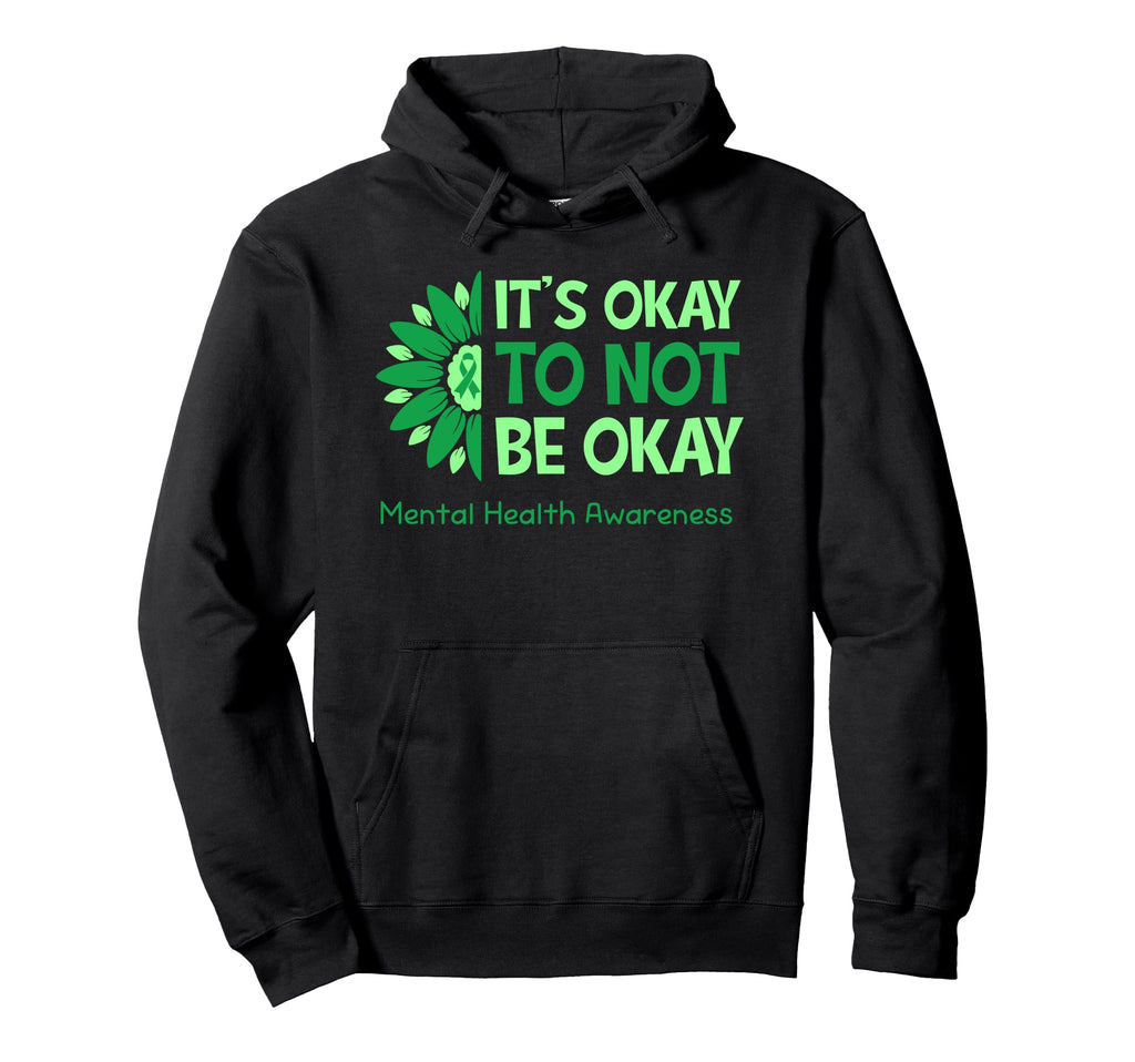 Its Okay To Not Be Okay Us Flag Mental Hoodie - Minimalist Print Unisex - T-Shirt, Sweatshirt, Hoodie