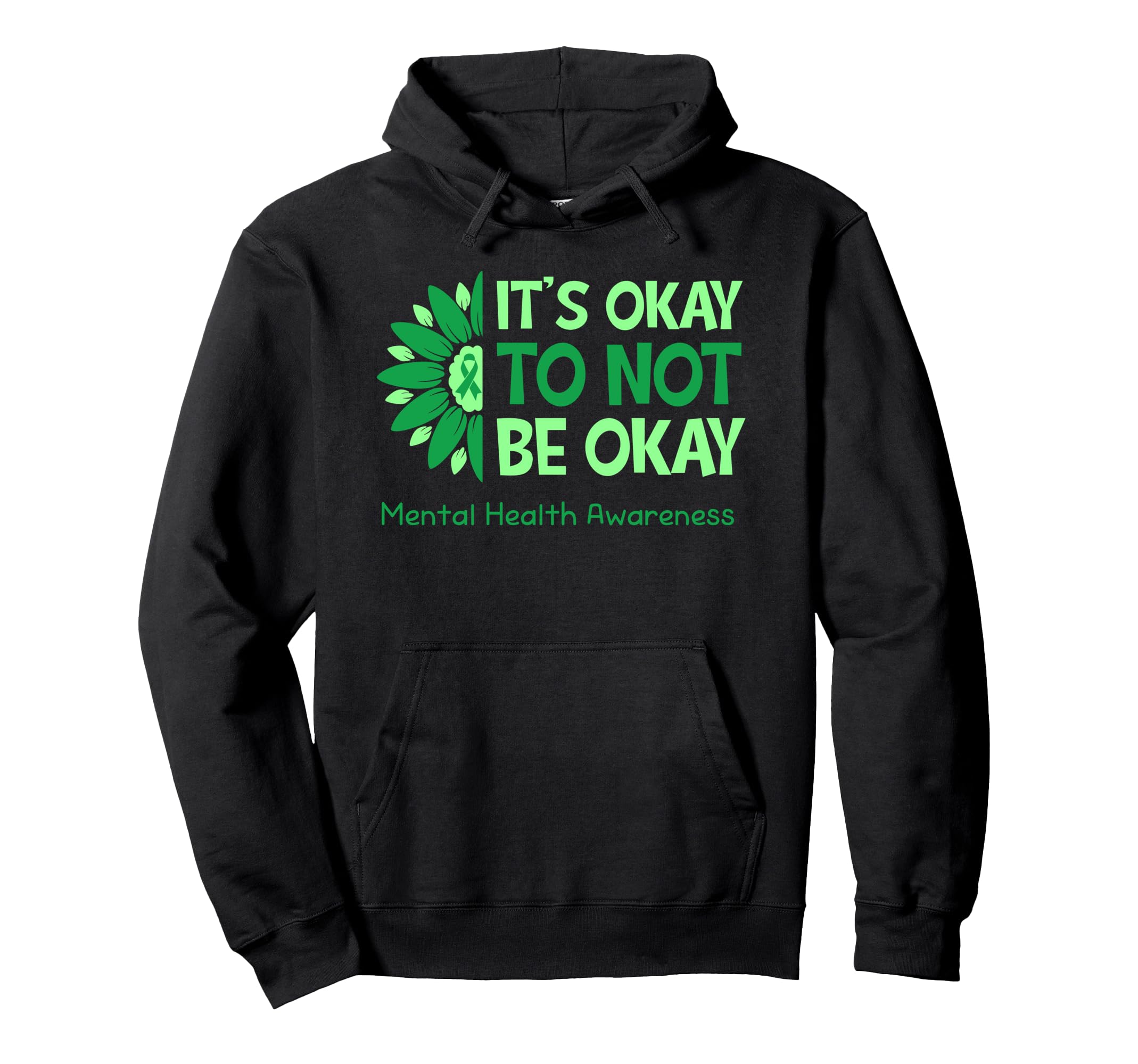 Its Okay To Not Be Okay Us Flag Mental Hoodie - Minimalist Print Unisex - T-Shirt, Sweatshirt, Hoodie