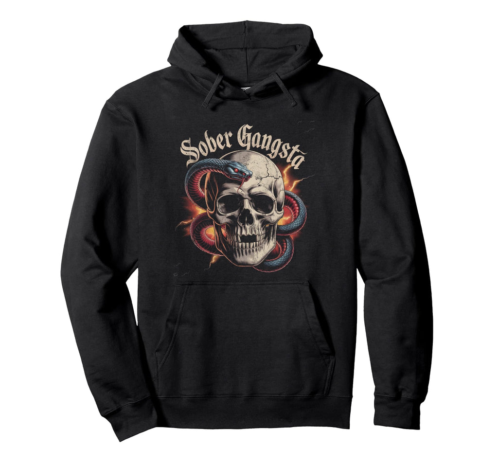 Sober Gangsta Sobriety Gangster Aa Rocks Hoodie - Trendy Graphic Unisex - T-Shirt, Sweatshirt, Hoodie