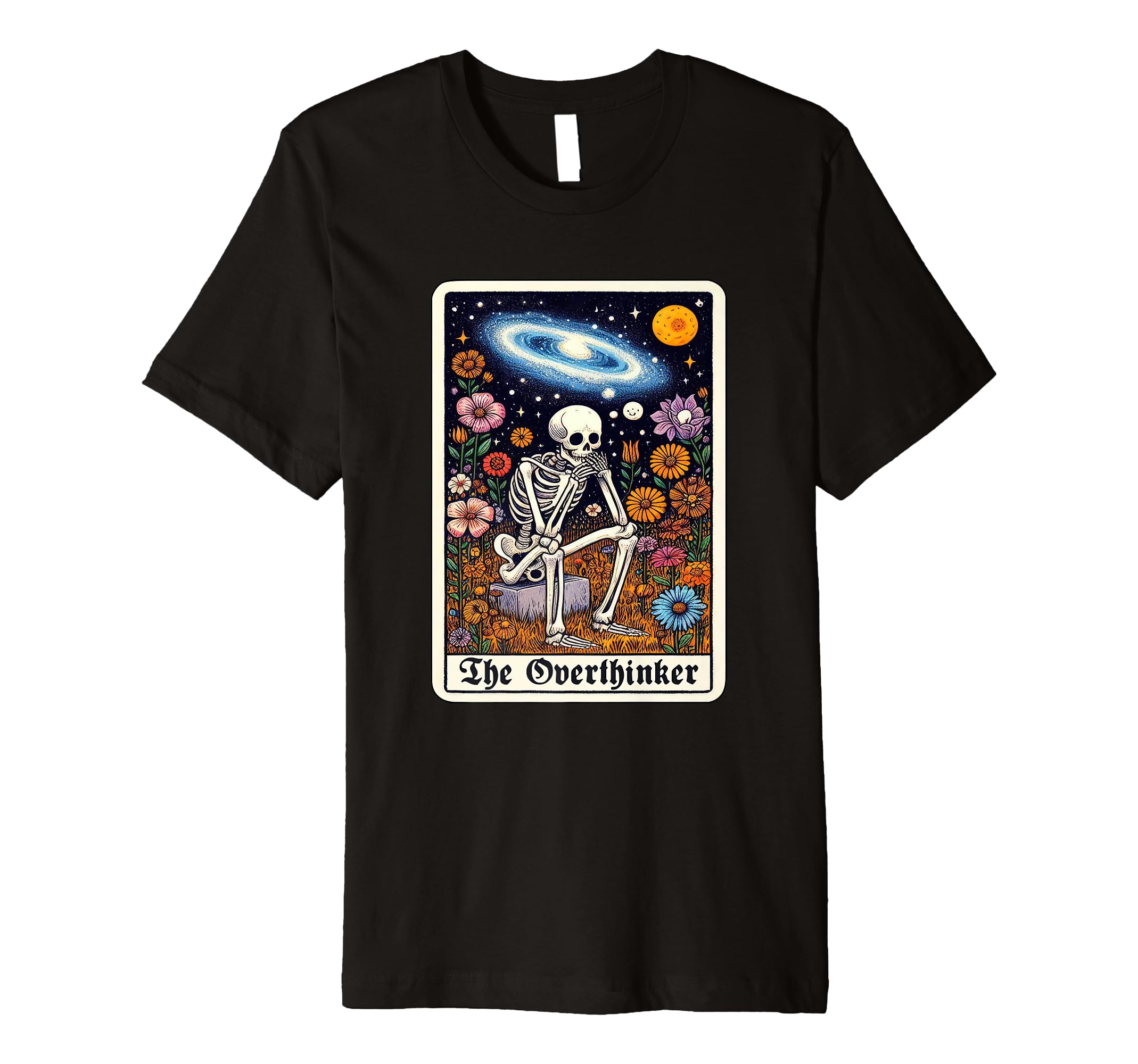 Overthinker Tarot Cards Reader Deep T-Shirt - Aesthetic Graphic for Adults - T-Shirt, Sweatshirt, Hoodie