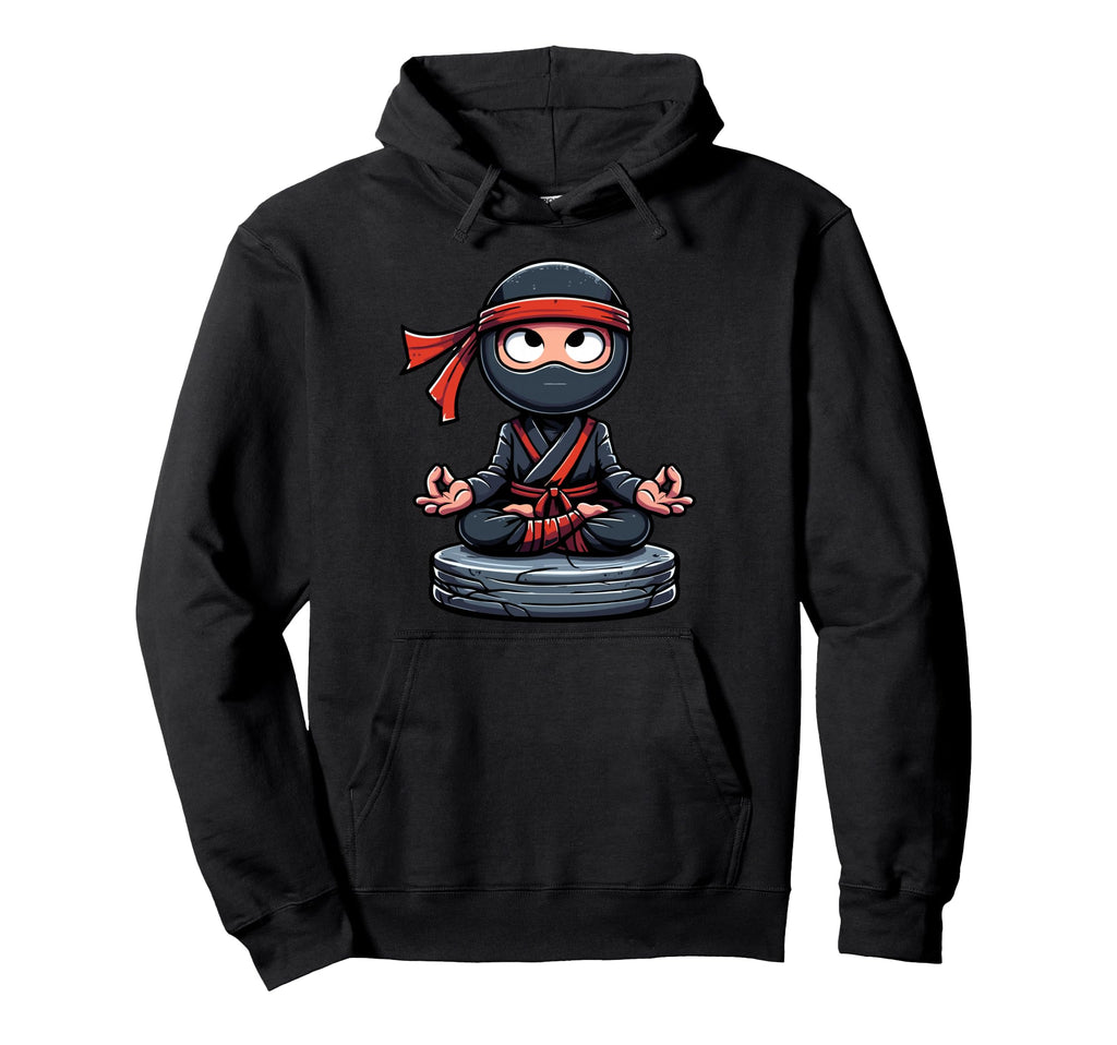 Meditation Ninja Yoga Pose Relaxing Animal Hoodie - Unique Graphic Unisex - T-Shirt, Sweatshirt, Hoodie