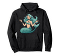 Meditation Mermaid Yoga Pose Relaxing Hoodie - Trendy Graphic Men Women - T-Shirt, Sweatshirt, Hoodie