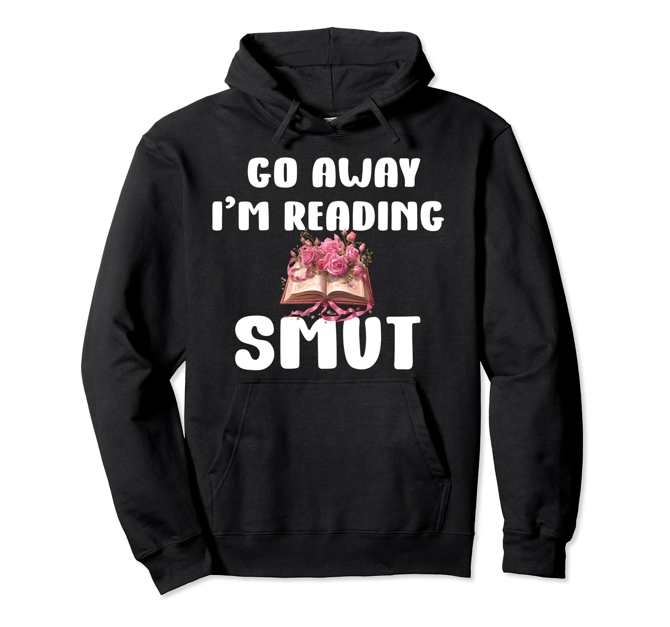 Smutty Books Floral Book Smutt Go Hoodie - Custom Art Print for Adults - T-Shirt, Sweatshirt, Hoodie
