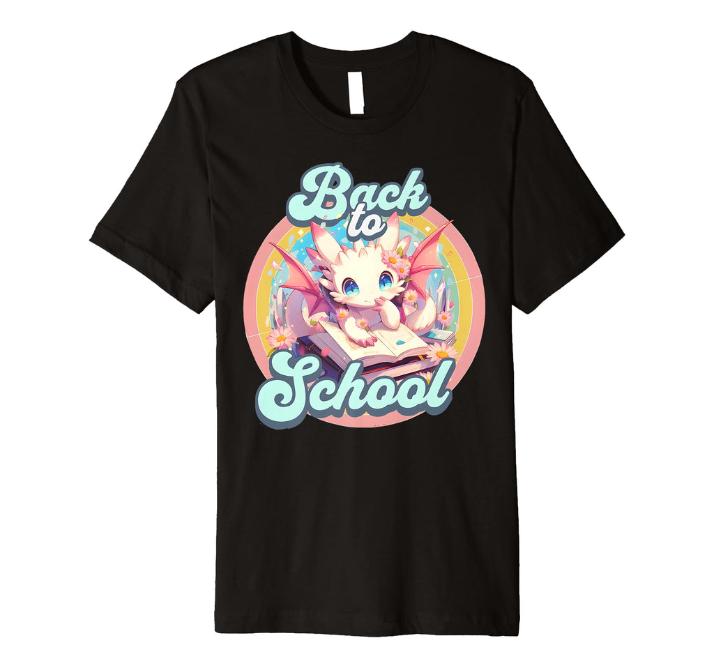 Dragon Back To School Anime Dragons T-Shirt - Aesthetic Graphic Unisex - T-Shirt, Sweatshirt, Hoodie