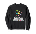 Fluttering Pages Butterfly Book Sweatshirt - Novelty Apparel Men Women - T-Shirt, Sweatshirt, Hoodie