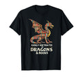 Bookish Easily Distracted Dragons And T-Shirt - Unique Graphic for Adults - T-Shirt, Sweatshirt, Hoodie
