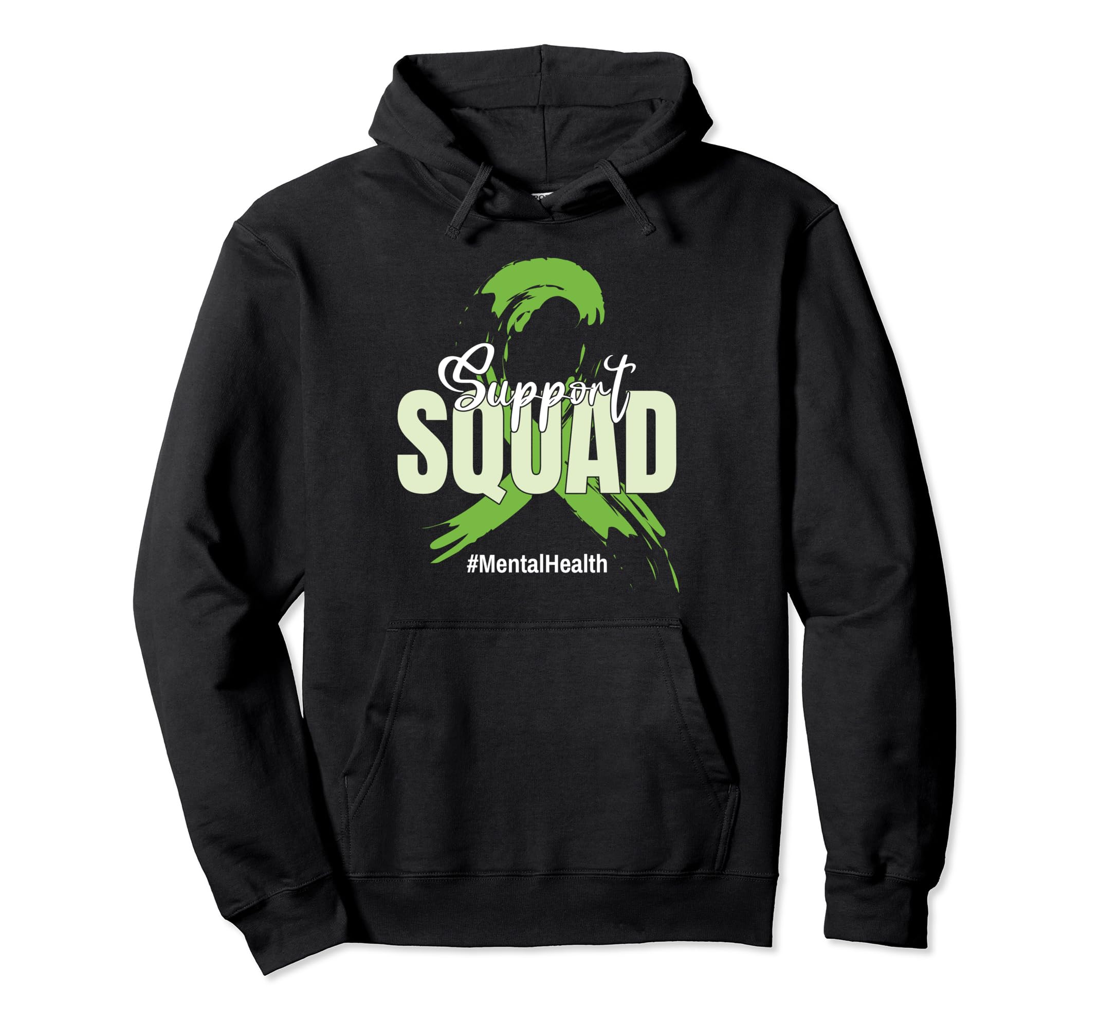 Support Squad Ribbon Mental Health Hoodie - Streetwear Style for Adults - T-Shirt, Sweatshirt, Hoodie