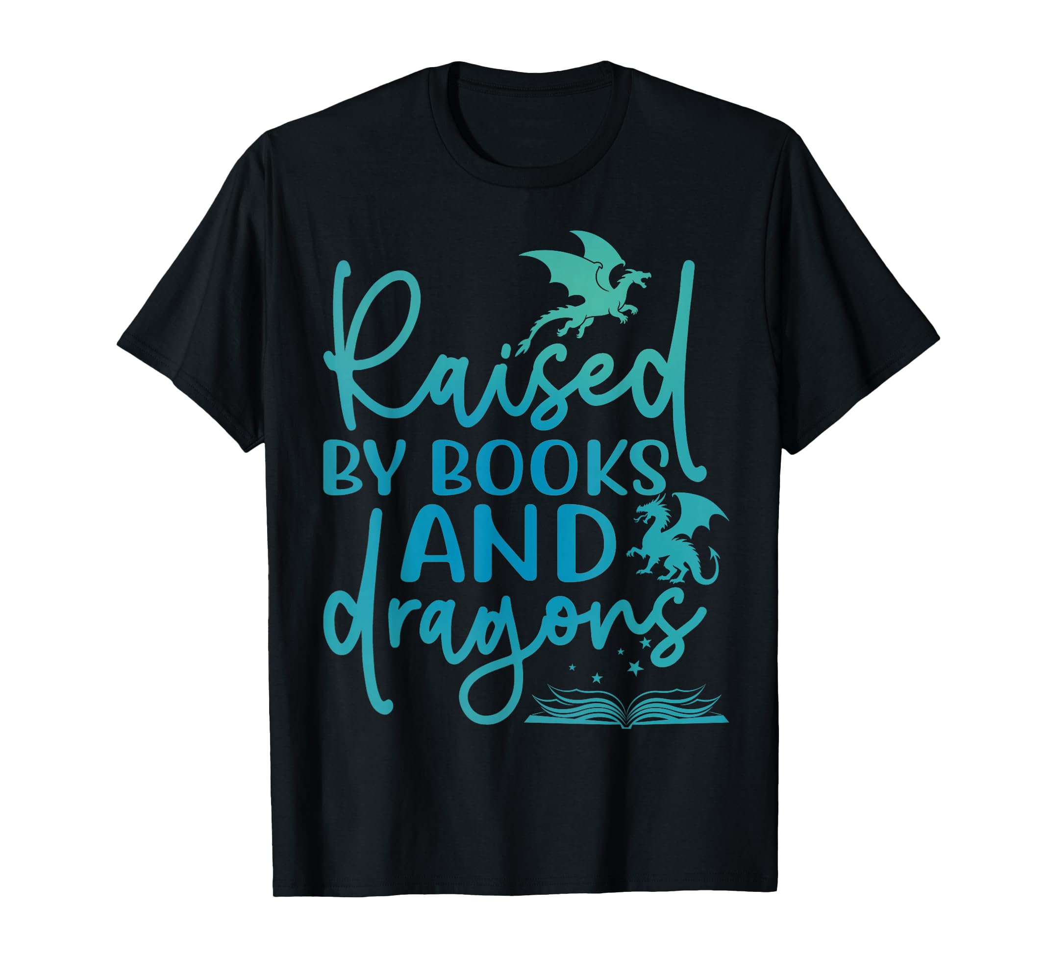 Raised Books And Dragons Fantasy T-Shirt - Casual Everyday Wear for Adults - T-Shirt, Sweatshirt, Hoodie