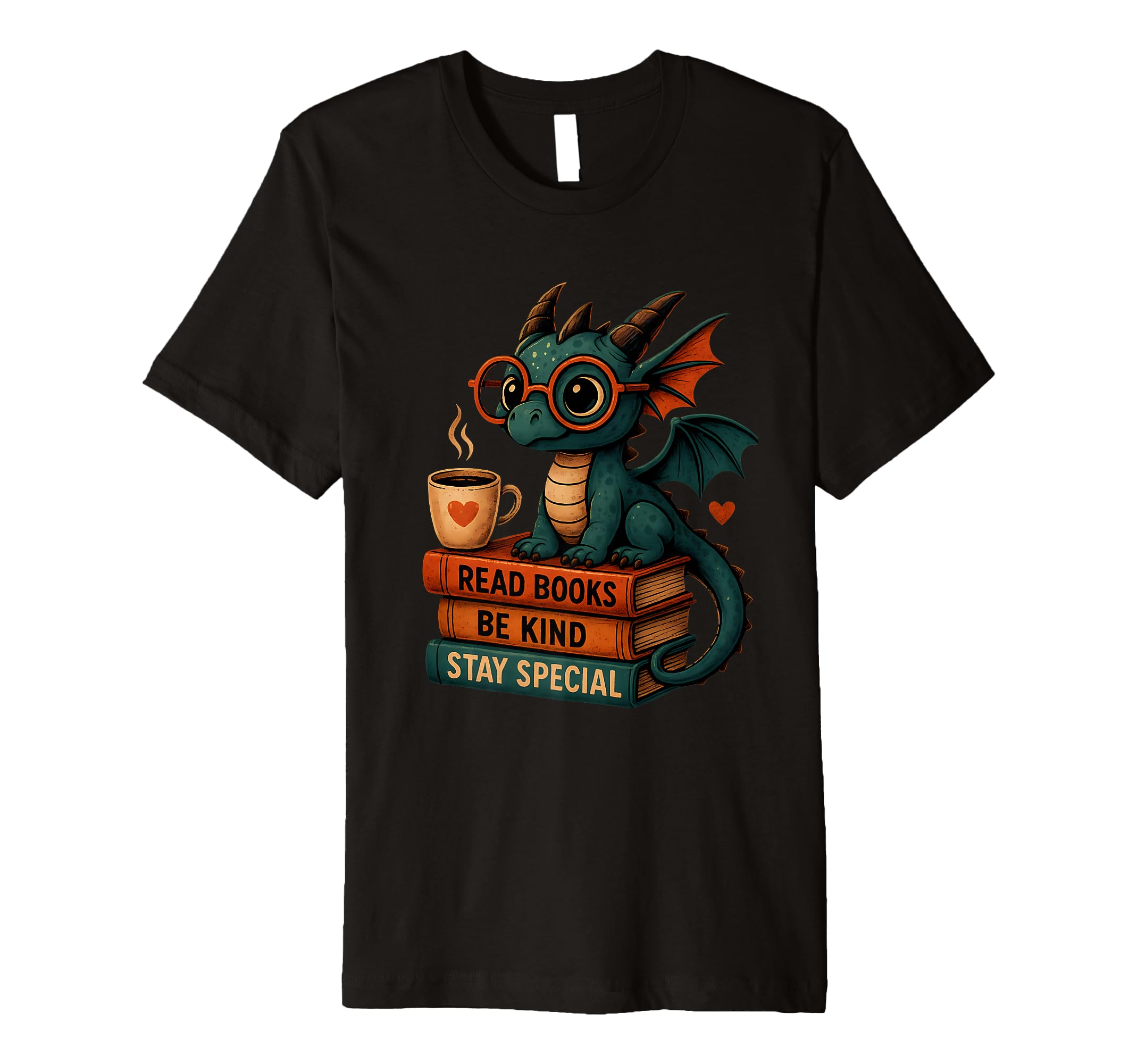 Book Lovers Reading Dragon Reading T-Shirt - Graphic Print for Adults - T-Shirt, Sweatshirt, Hoodie