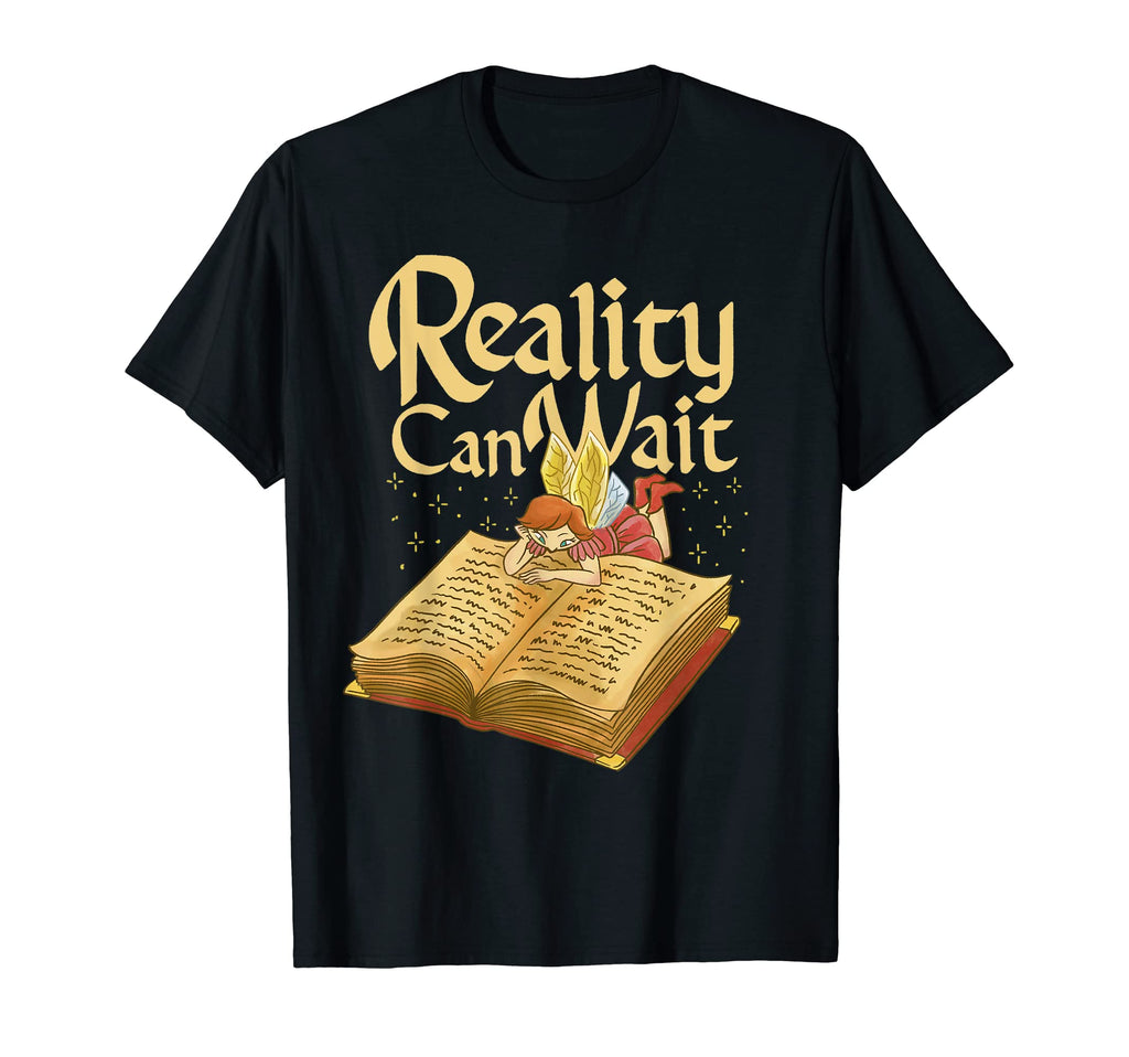 Reality Can Wait Book Nerd Librarian T-Shirt - Trendy Graphic for Adults - T-Shirt, Sweatshirt, Hoodie