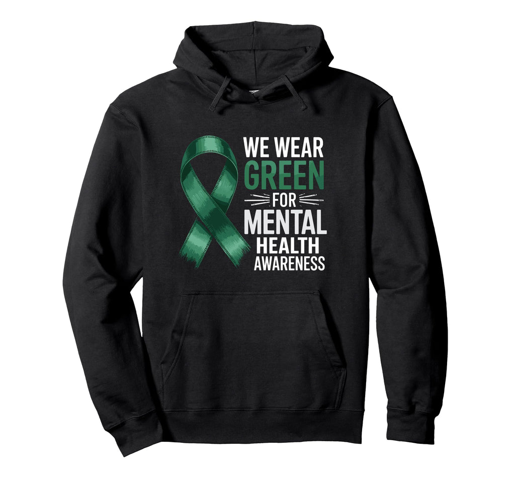 Mental Health Awareness Month Green Hoodie - Minimalist Print for Adults - T-Shirt, Sweatshirt, Hoodie