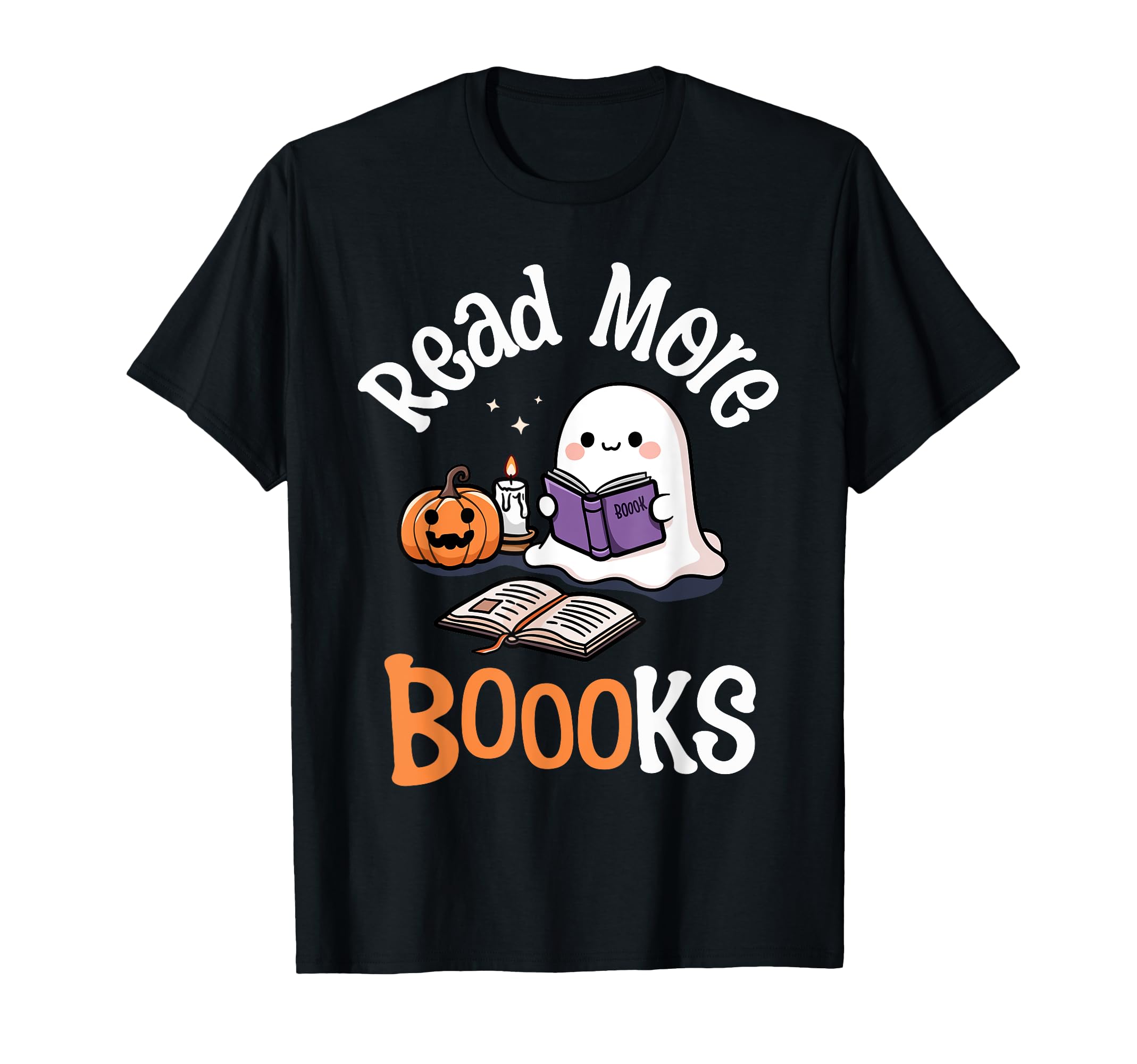Halloween Ghost Reading Read More T-Shirt - Streetwear Style for Adults - T-Shirt, Sweatshirt, Hoodie