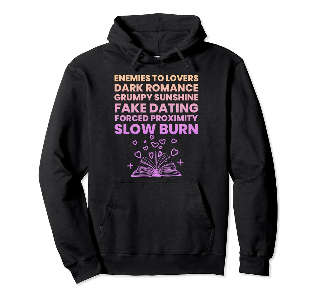 Bibliophile Romance Book Genre Hoodie - Unique Graphic Men Women - T-Shirt, Sweatshirt, Hoodie