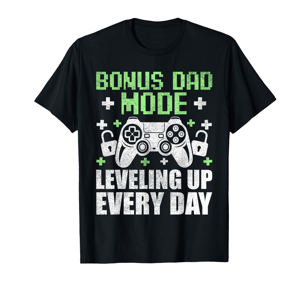 Gamer Stepdad Fathers Day Bonus Dad T-Shirt - Graphic Print Unisex - T-Shirt, Sweatshirt, Hoodie
