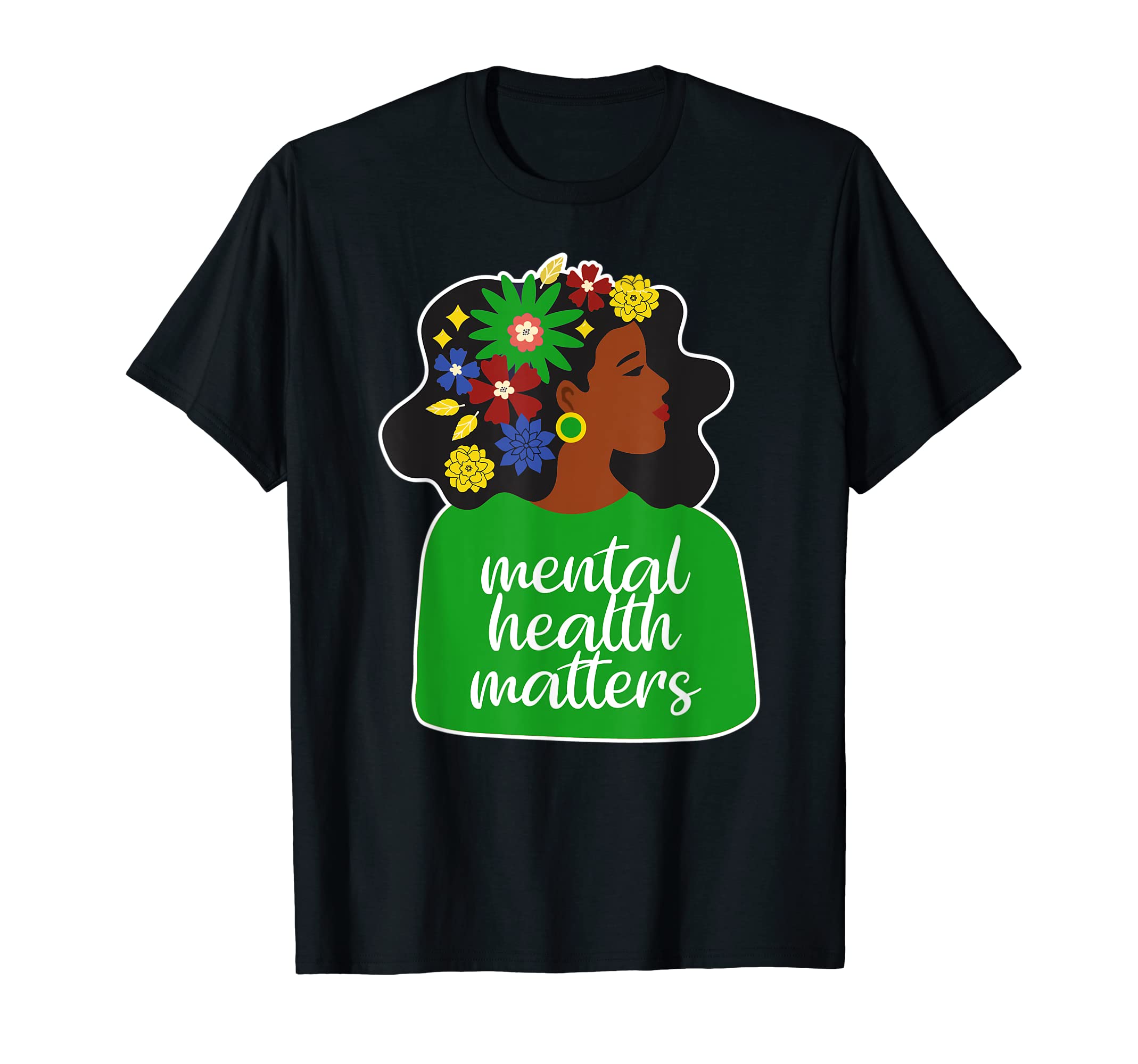 African American Mental Health Therapy T-Shirt - Graphic Print Unisex - T-Shirt, Sweatshirt, Hoodie
