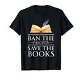 Ban Fascists Save Books Funny Book T-Shirt - Custom Art Print Men Women - T-Shirt, Sweatshirt, Hoodie