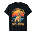 Best Therapy Is Golden Dog Lover T-Shirt - Novelty Apparel for Adults - T-Shirt, Sweatshirt, Hoodie