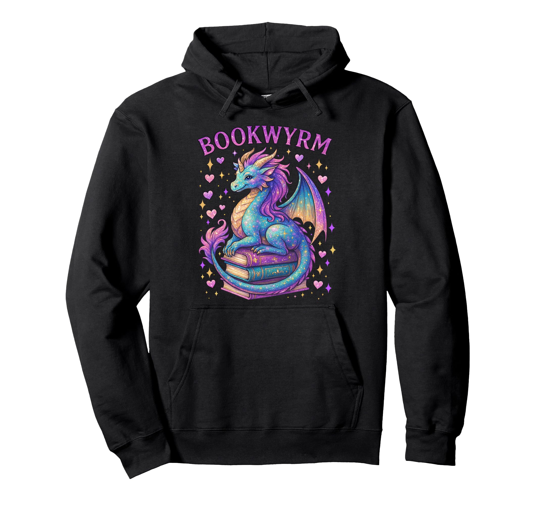 Bookwyrm Just Who Loves Dragons Books Hoodie - Trendy Graphic for Adults - T-Shirt, Sweatshirt, Hoodie