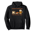 Todays Schedule Plan Coffee Reading Books Hoodie - Custom Art Print Unisex - T-Shirt, Sweatshirt, Hoodie
