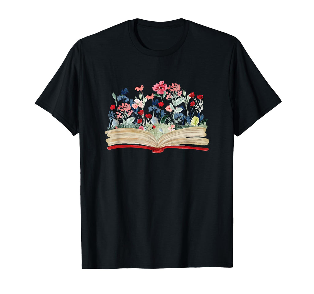 Flower Bookworm Avid Reader Gift Floral T-Shirt - Unique Graphic Unisex - T-Shirt, Sweatshirt, Hoodie