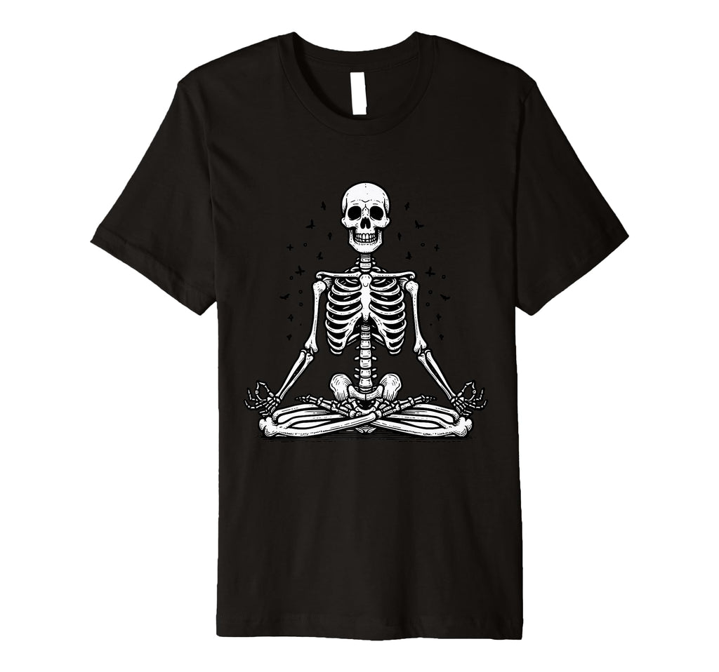 Meditation Skeleton Yoga Pose T-Shirt - Aesthetic Graphic Men Women - T-Shirt, Sweatshirt, Hoodie