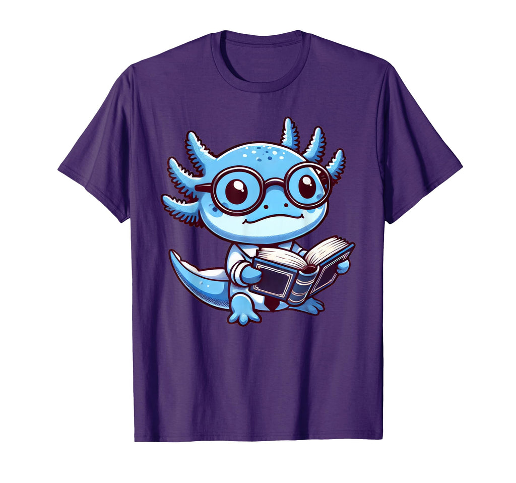 Axolotl Reading Book Lover Sweatshirt - Streetwear Style for Adults - T-Shirt, Sweatshirt, Hoodie
