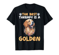 Best Therapy Is Golden Retriever Dog T-Shirt - Novelty Apparel Unisex - T-Shirt, Sweatshirt, Hoodie
