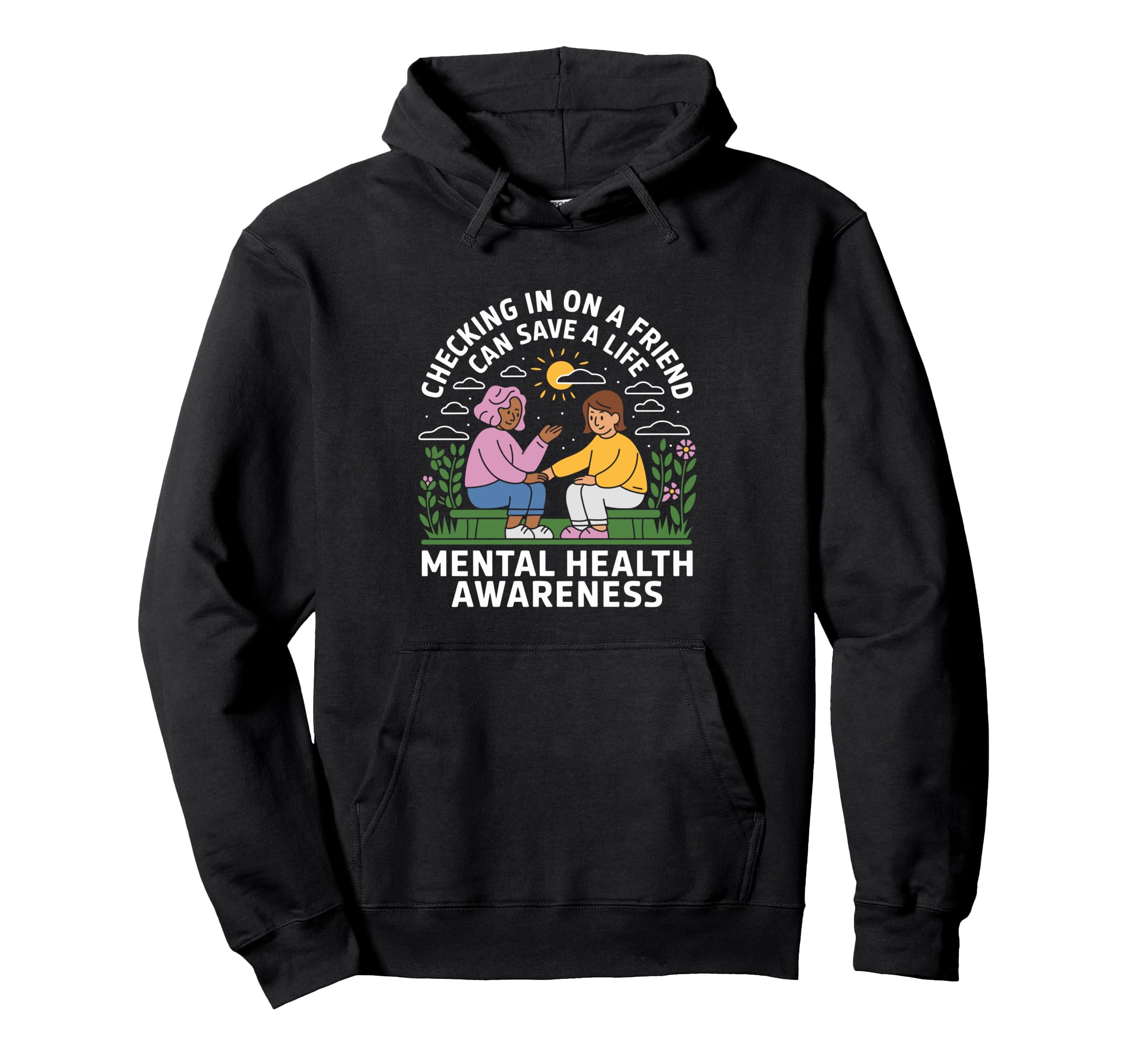 Mental Health Awareness Month Green Ribbon Hoodie - Custom Art Print Unisex - T-Shirt, Sweatshirt, Hoodie