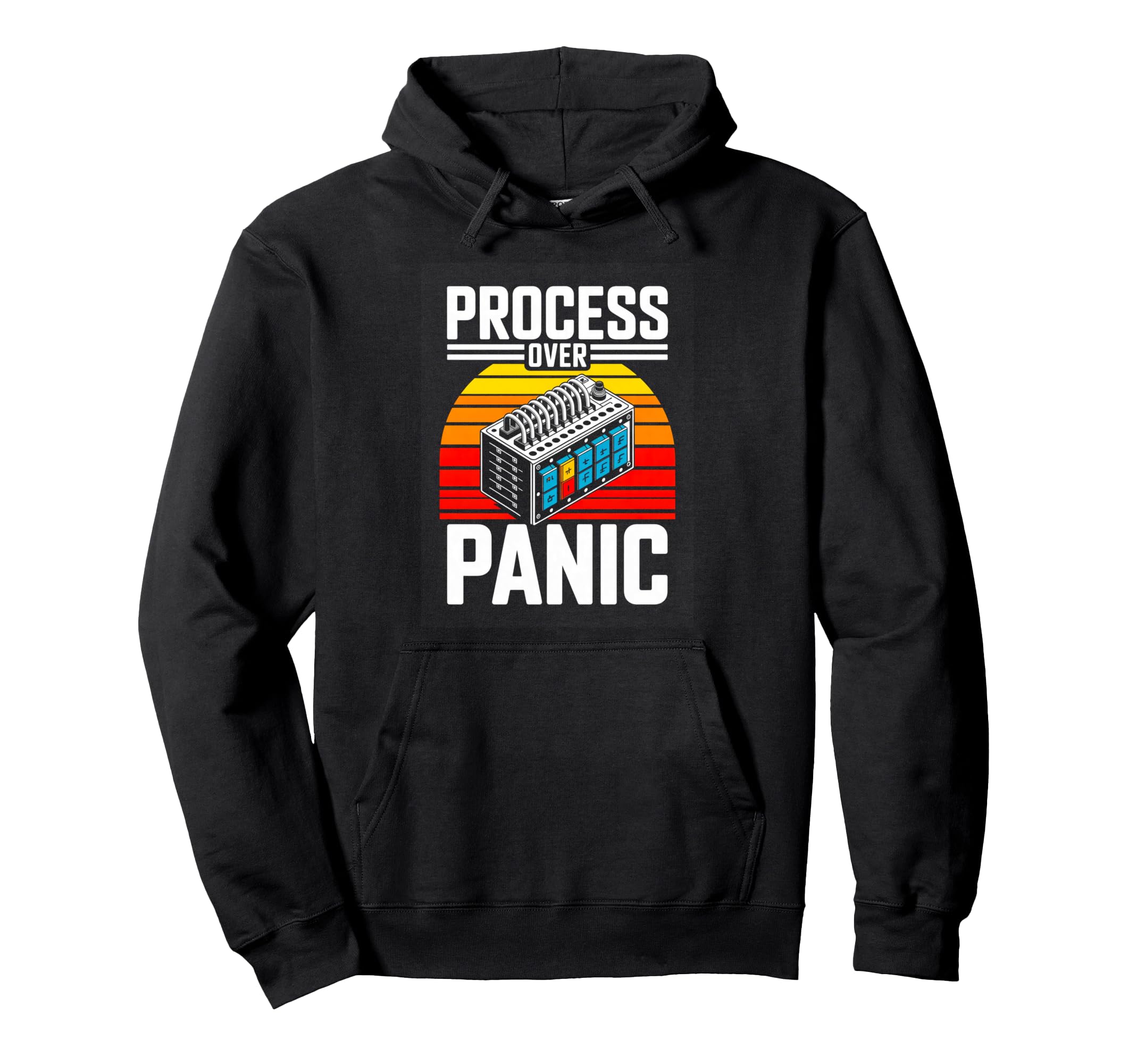 Process Over Panic Engineering Hoodie - Aesthetic Graphic for Adults - T-Shirt, Sweatshirt, Hoodie