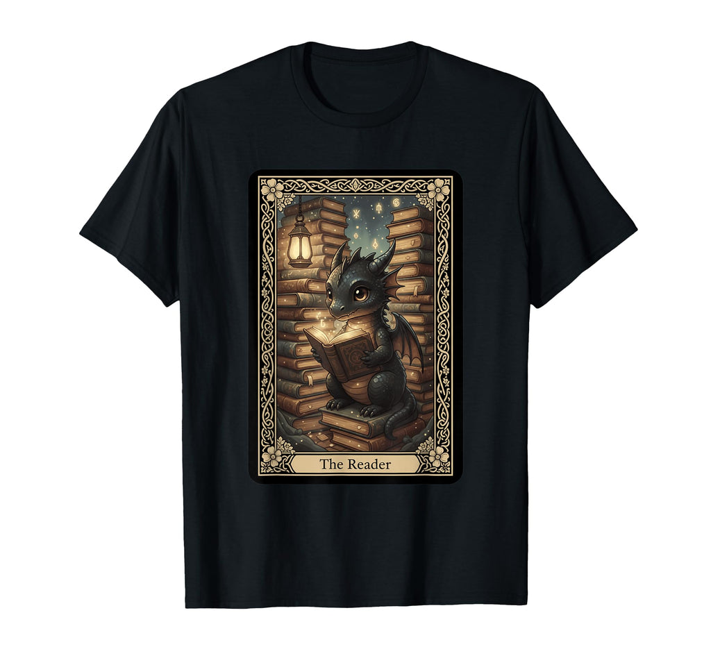 Reader Dragon Book Tarot Fantasy T-Shirt - Streetwear Style Men Women - T-Shirt, Sweatshirt, Hoodie