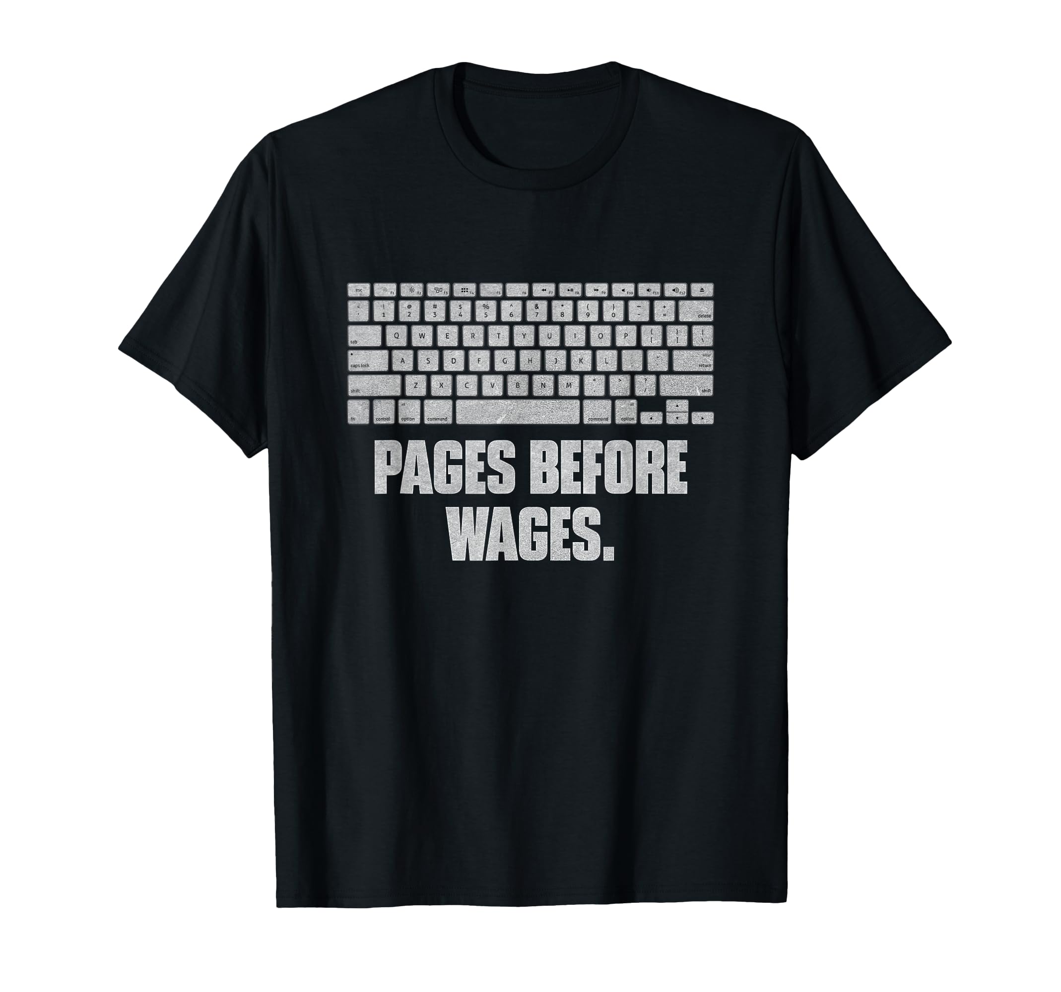 Pages Before Wages Funny Bookworm Book T-Shirt - Graphic Print for Adults - T-Shirt, Sweatshirt, Hoodie