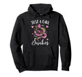 Just Who Loves Snakes Snake Lover Hoodie - Minimalist Print for Adults - T-Shirt, Sweatshirt, Hoodie