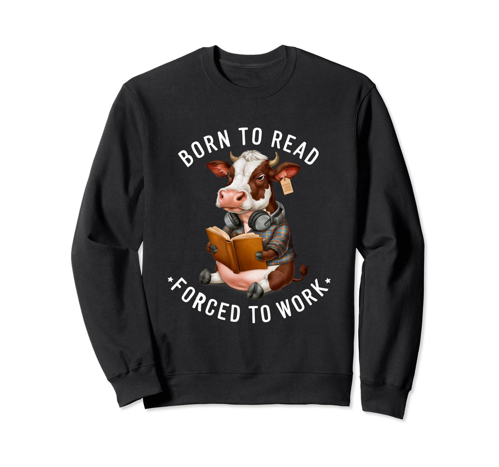 Funny Cow Wearing Headphones Sweatshirt - Streetwear Style for Adults - T-Shirt, Sweatshirt, Hoodie