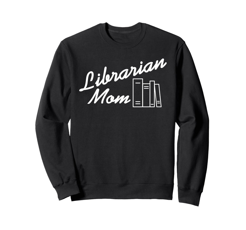 Librarian Mom Minimal Book Stack Sweatshirt - Streetwear Style for Adults - T-Shirt, Sweatshirt, Hoodie
