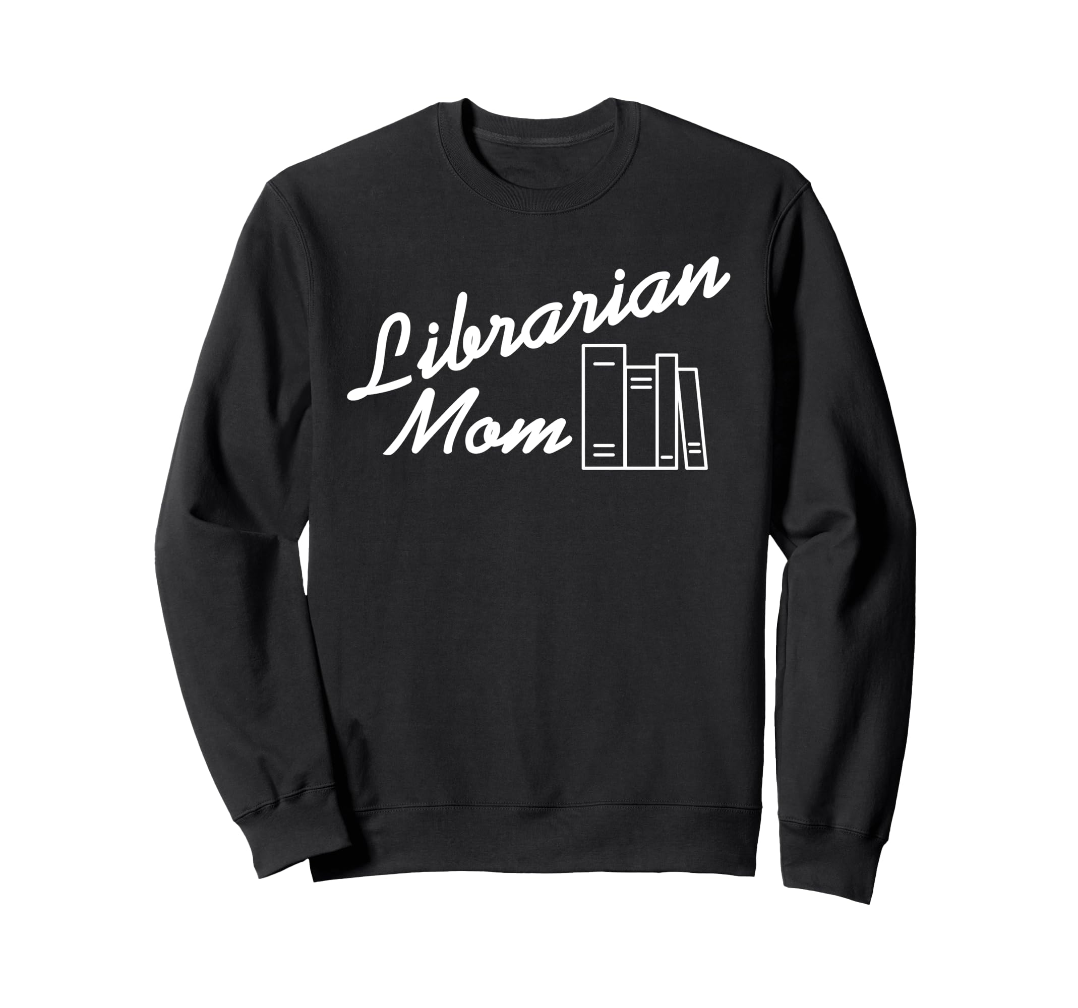 Librarian Mom Minimal Book Stack Sweatshirt - Streetwear Style for Adults - T-Shirt, Sweatshirt, Hoodie