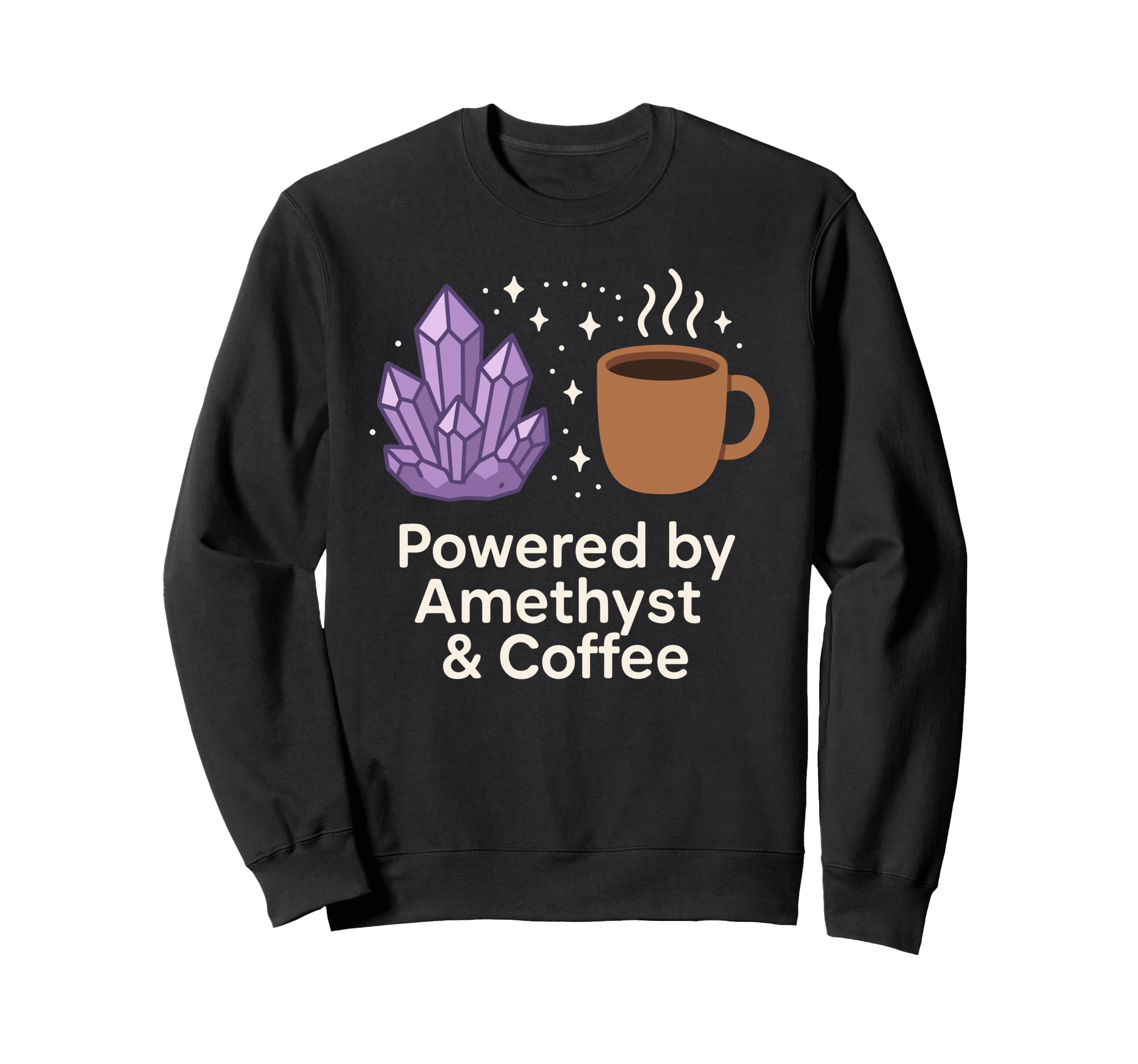 Amethyst Addict Healing Crystal Sweatshirt - Custom Art Print for Adults - T-Shirt, Sweatshirt, Hoodie