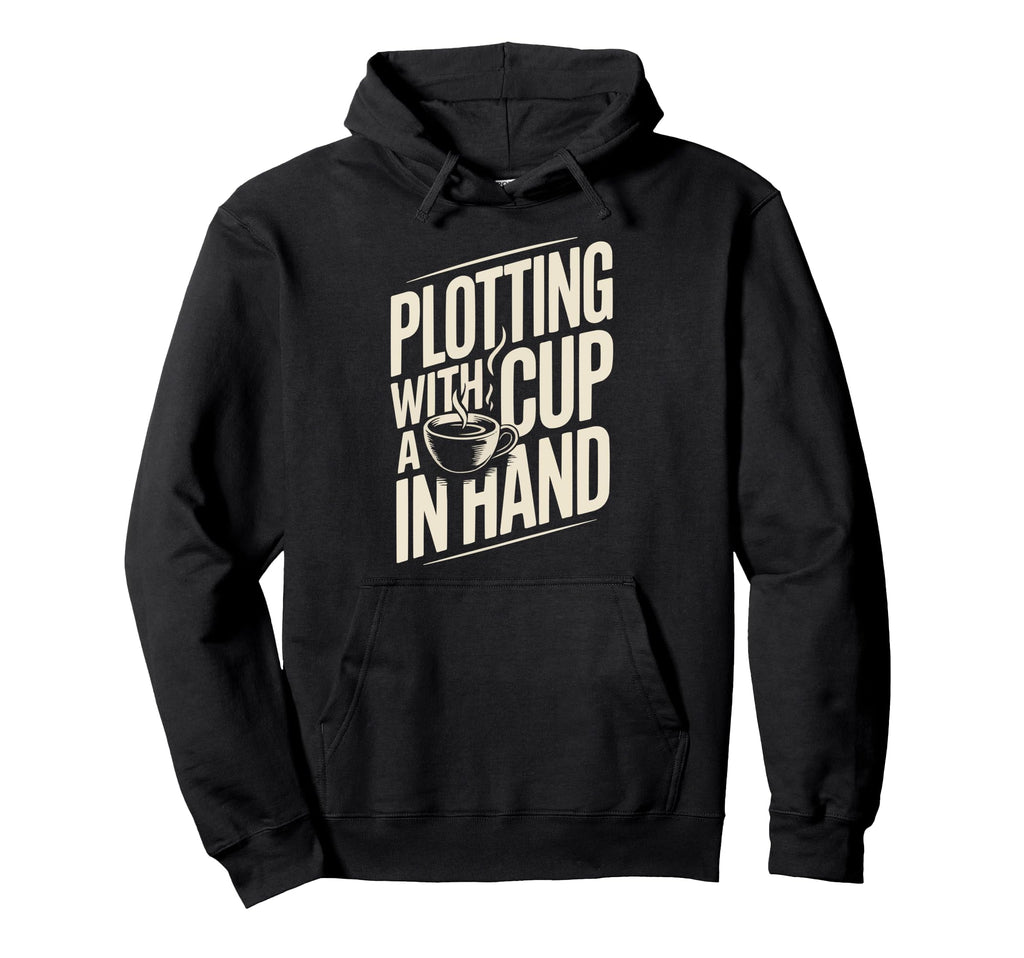 Drinking Coffee Book Lover Bookworm Hoodie - Novelty Apparel Men Women - T-Shirt, Sweatshirt, Hoodie
