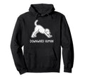 Funny Dog Yoga Downward Human Hoodie - Trendy Graphic for Adults - T-Shirt, Sweatshirt, Hoodie