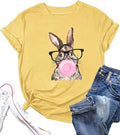 Easter Shirt for Women Funny Bunny Graphic T-Shirt Happy Easter Rabbit Lover Shirt Holiday Casual Christian Tee Top - T-Shirt, Sweatshirt, Hoodie