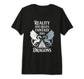 Funny Fantasy Book Reading Dragon Books T-Shirt - Minimalist Print Unisex - T-Shirt, Sweatshirt, Hoodie